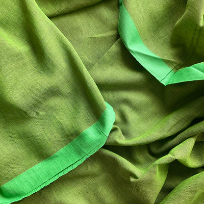 Khadi Green Cotton Saree