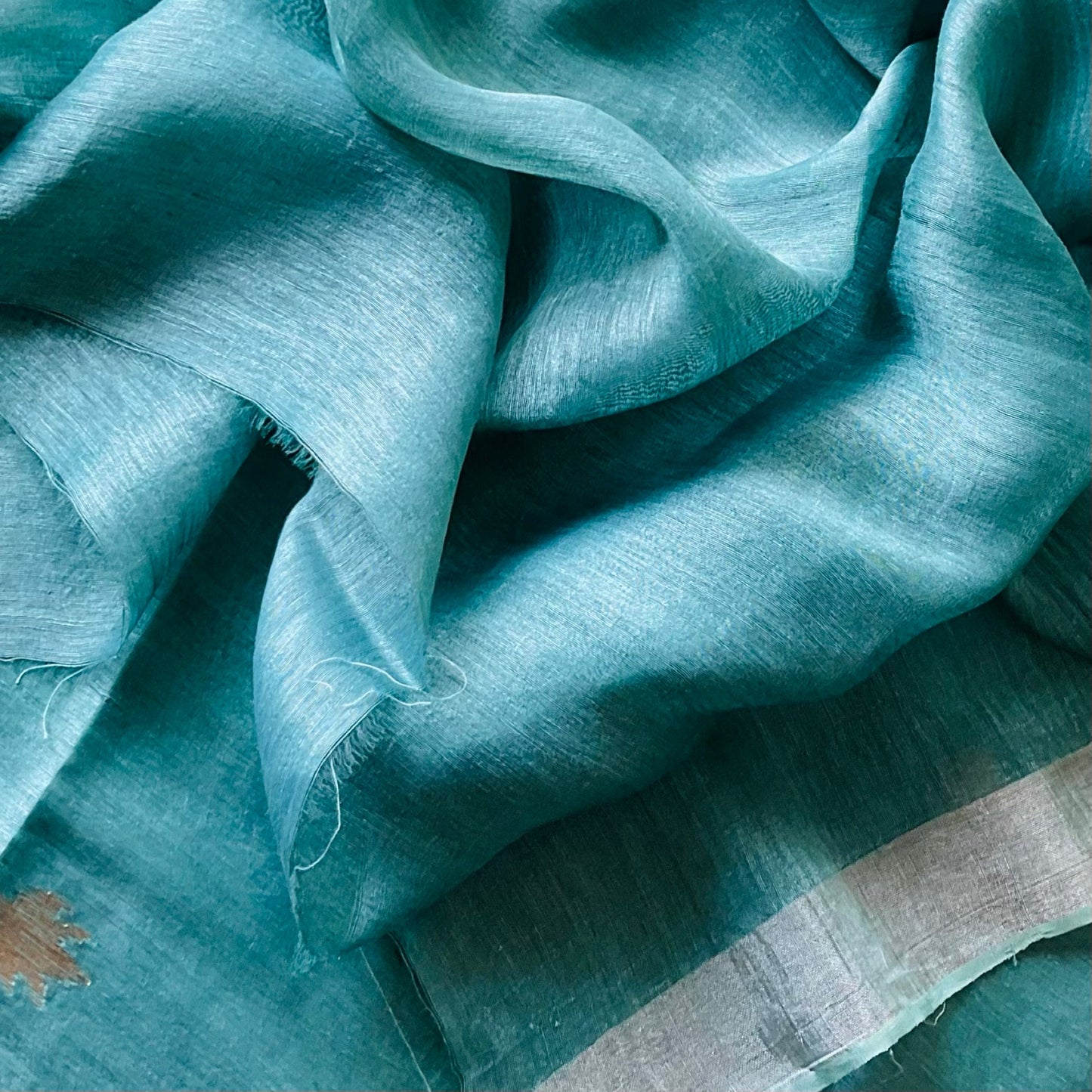 Linen Silk Green Saree