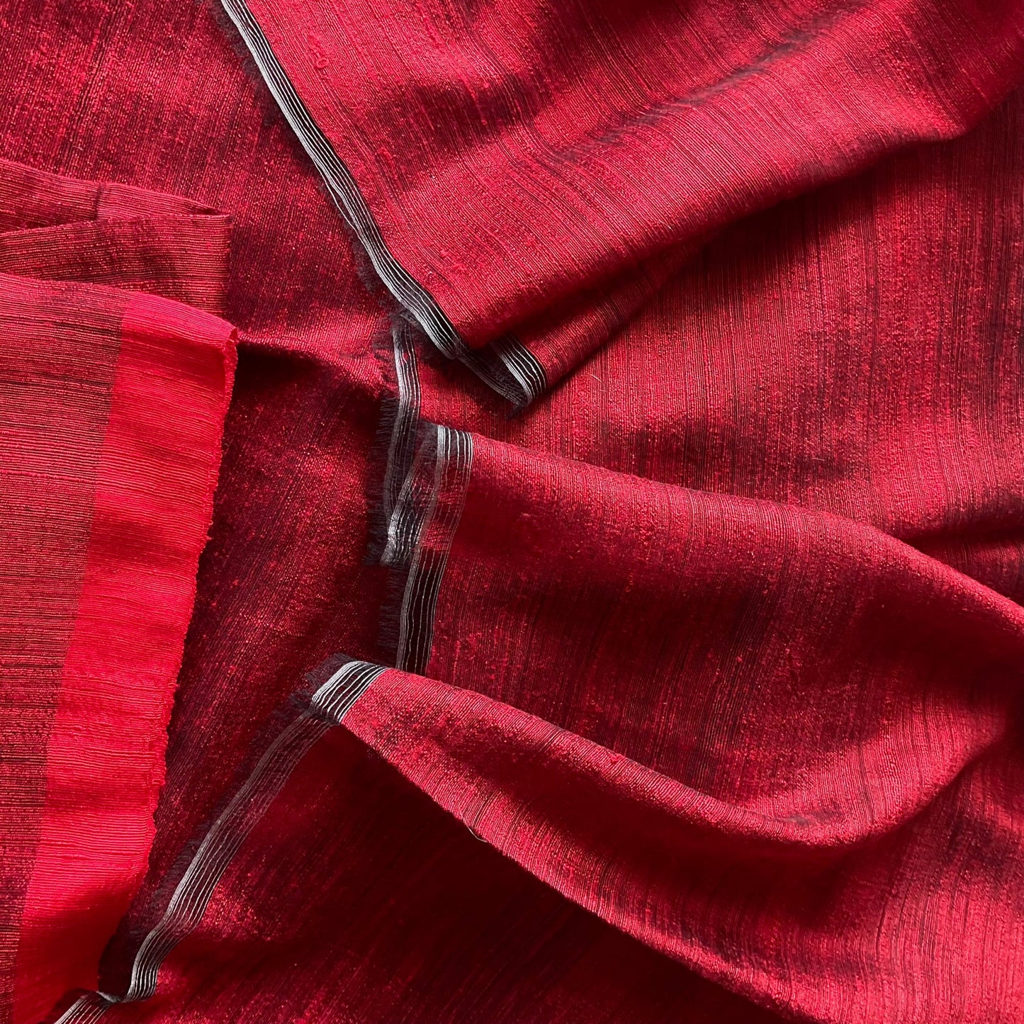 Matka Silk Red Saree