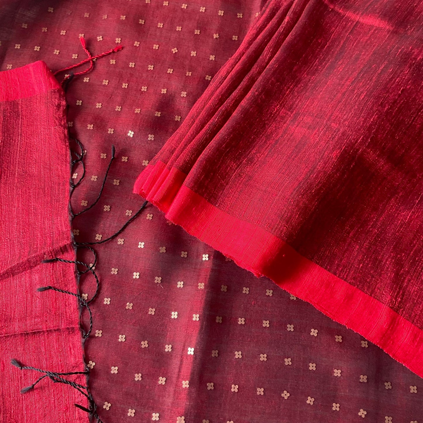 Matka Silk Red Saree