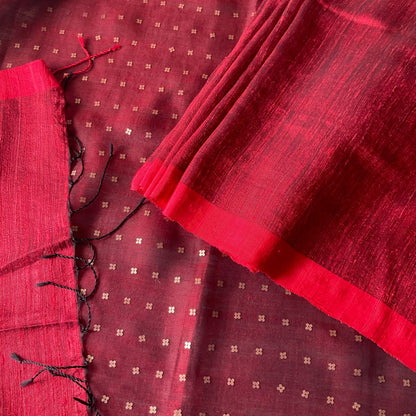 Matka Silk Red Saree