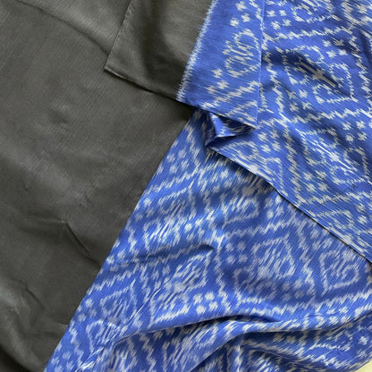 Ikkat Blue Handloom Saree