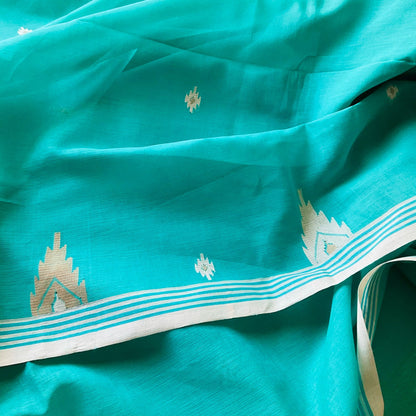 Cotton Green Jamdani Saree