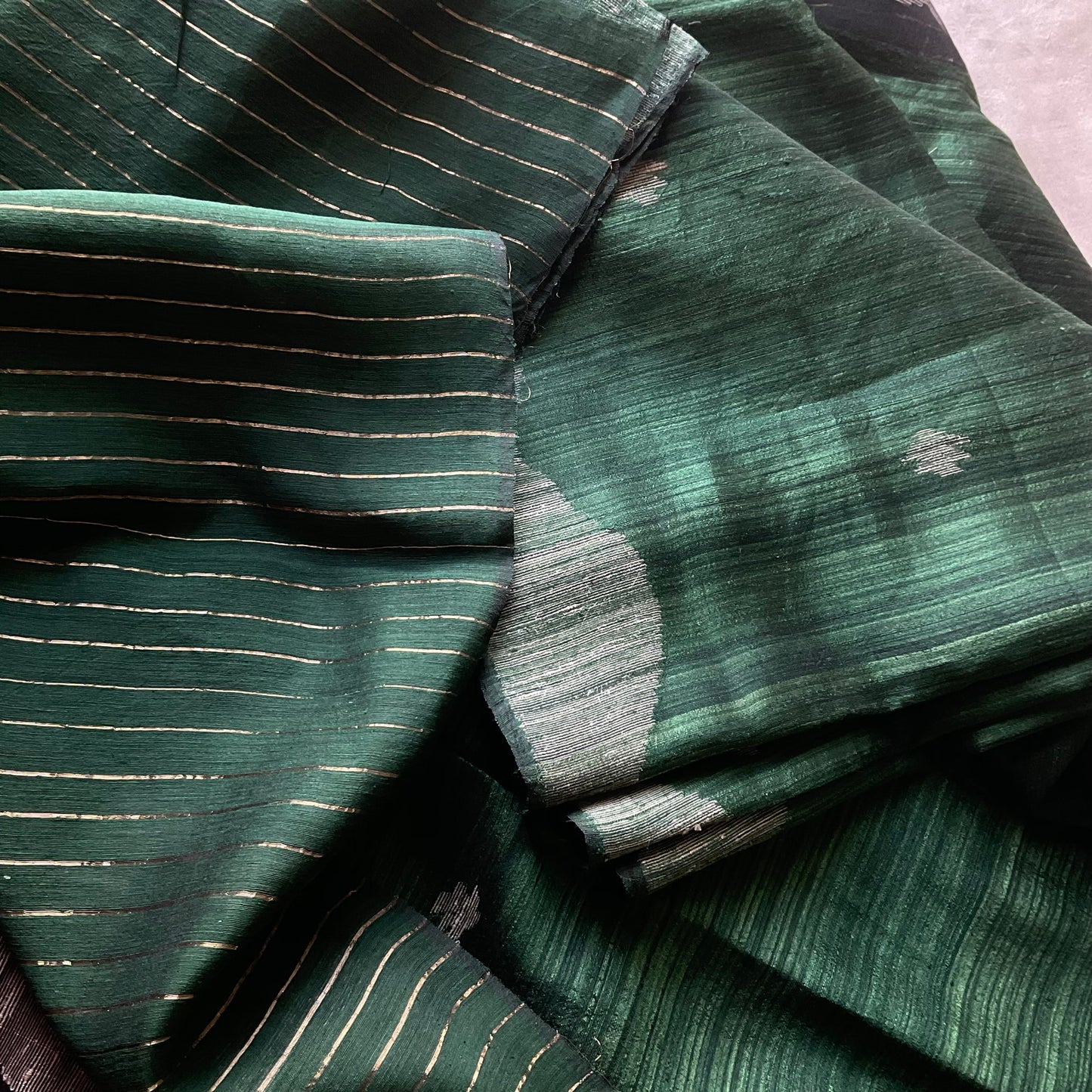 Matka Silk Green Saree