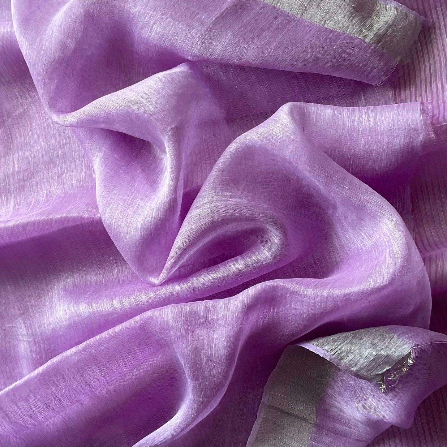 Linen Silk Violet Saree