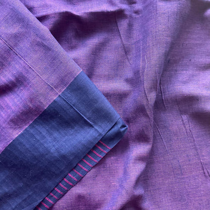 Khadi Purple Cotton Saree