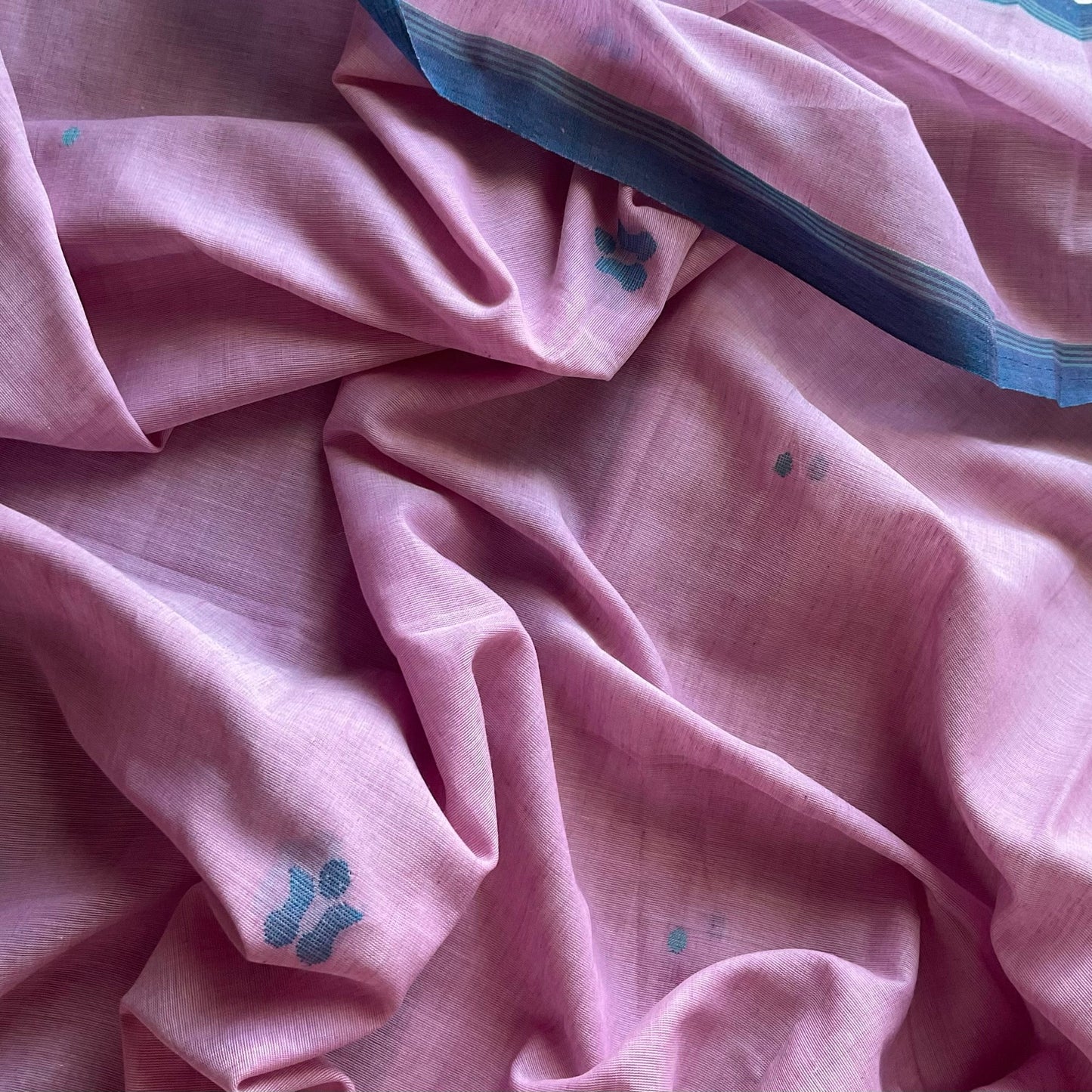 Cotton Pink Jamdani Saree