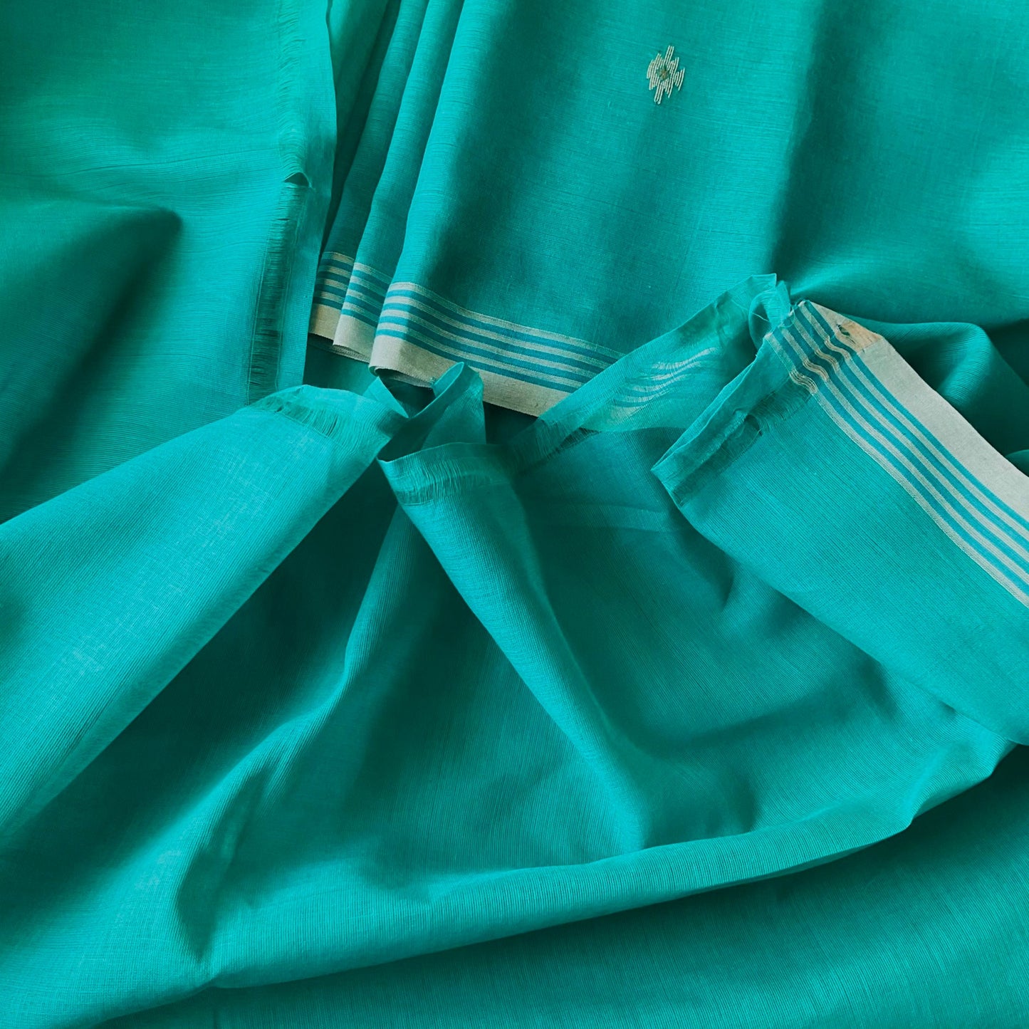 Cotton Green Jamdani Saree