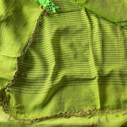 Khadi Green Cotton Saree