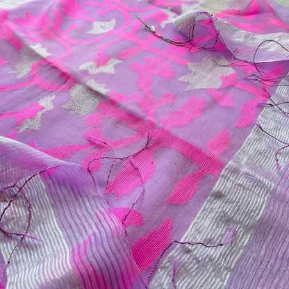 Linen Silk Violet Saree