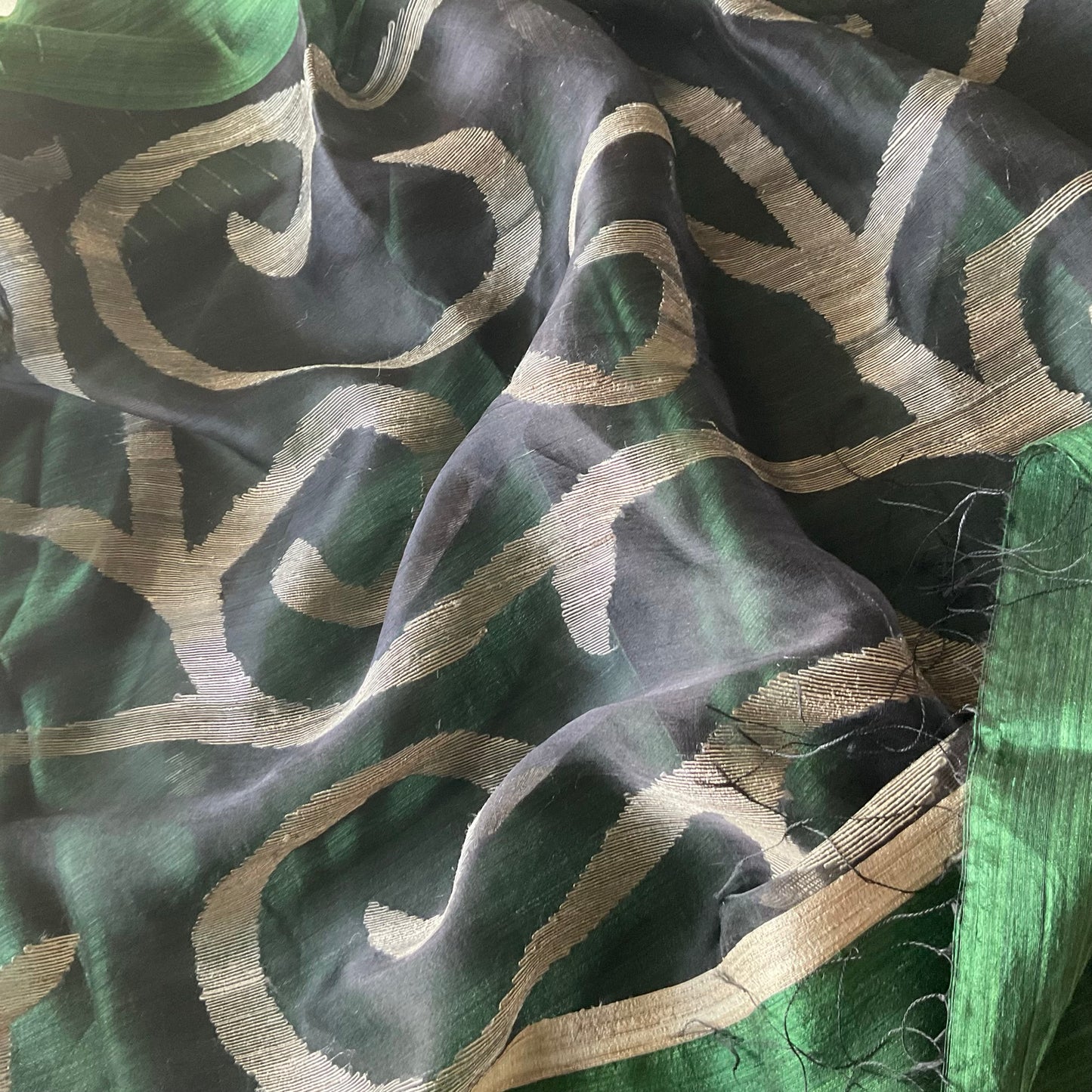 Matka Silk Green Saree