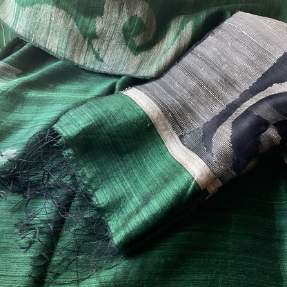 Matka Silk Green Saree