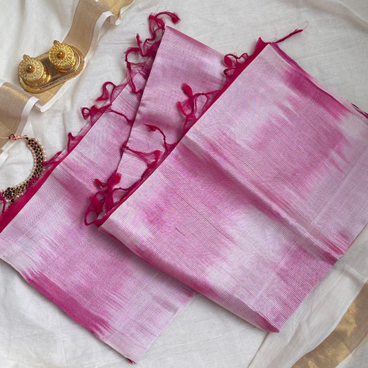 MangalgiriPattu WRedPinkSaree - MKDH04