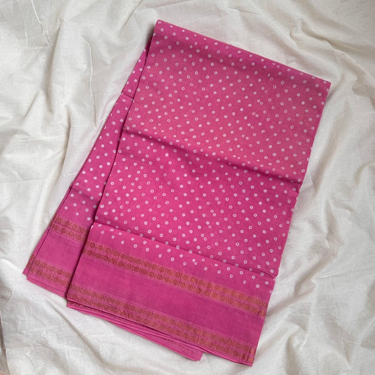 Sungudi Cotton BPink Saree