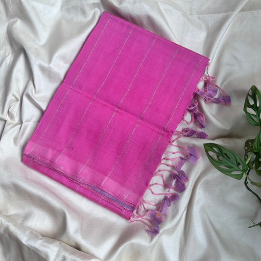 Mangalgiri Pattu Pink Saree - MPH05