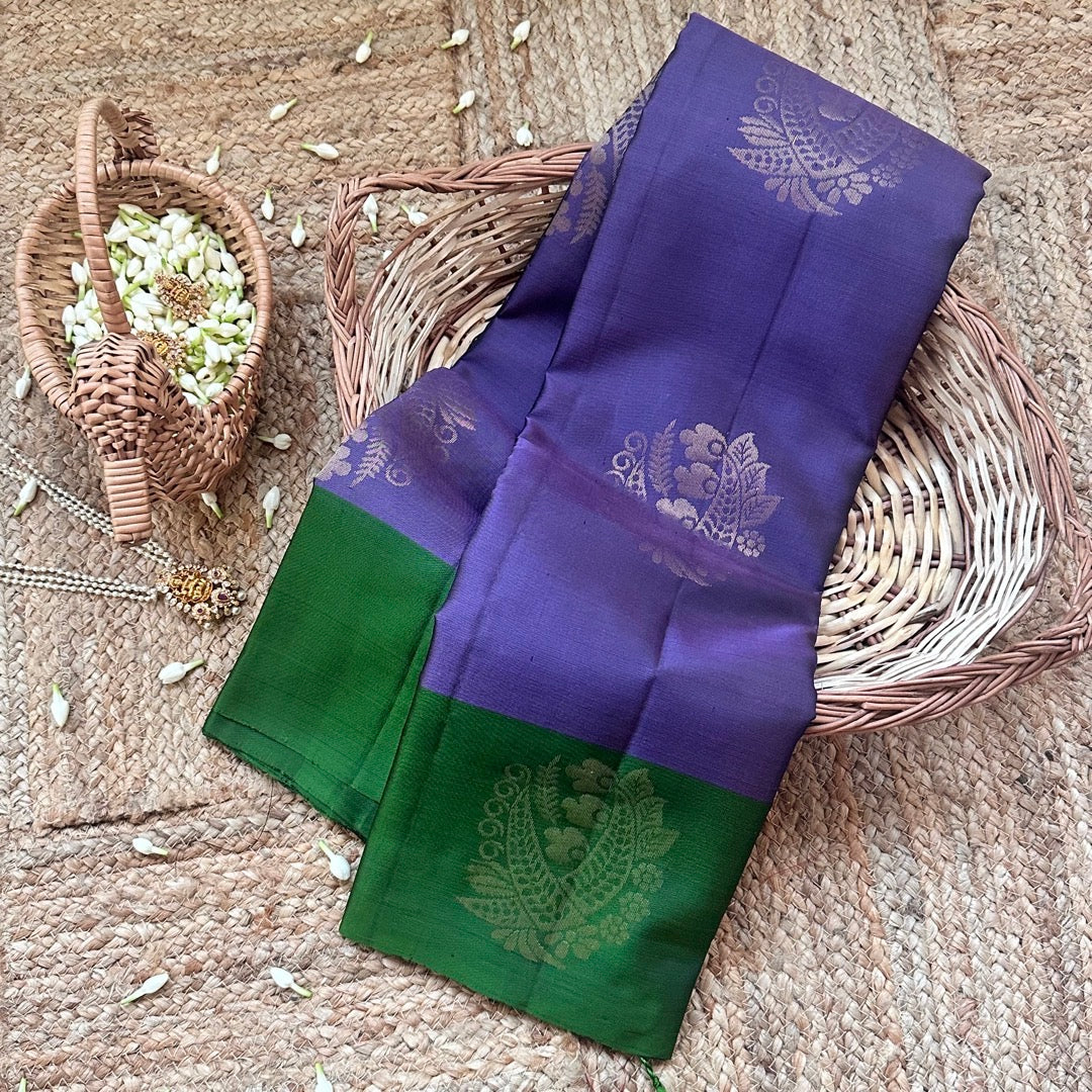 Nalina Violet Soft Silk Saree - SSD12