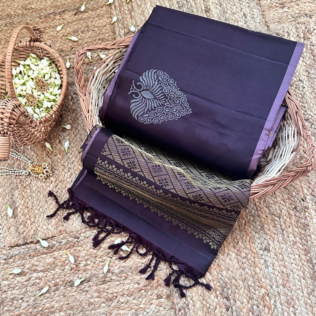 Nalina Mauve Soft Silk Saree - SSD13