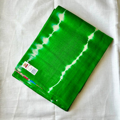 Tussar Shibori Green Saree