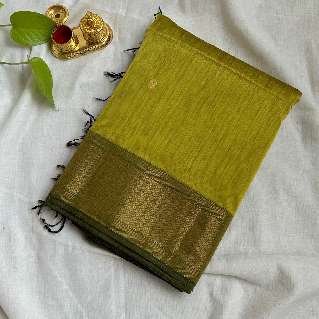 Madhuram Limegreen Saree