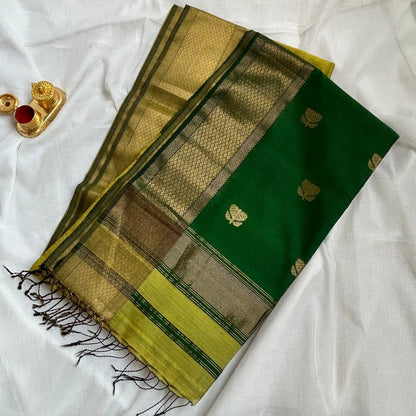 Madhuram Limegreen Saree