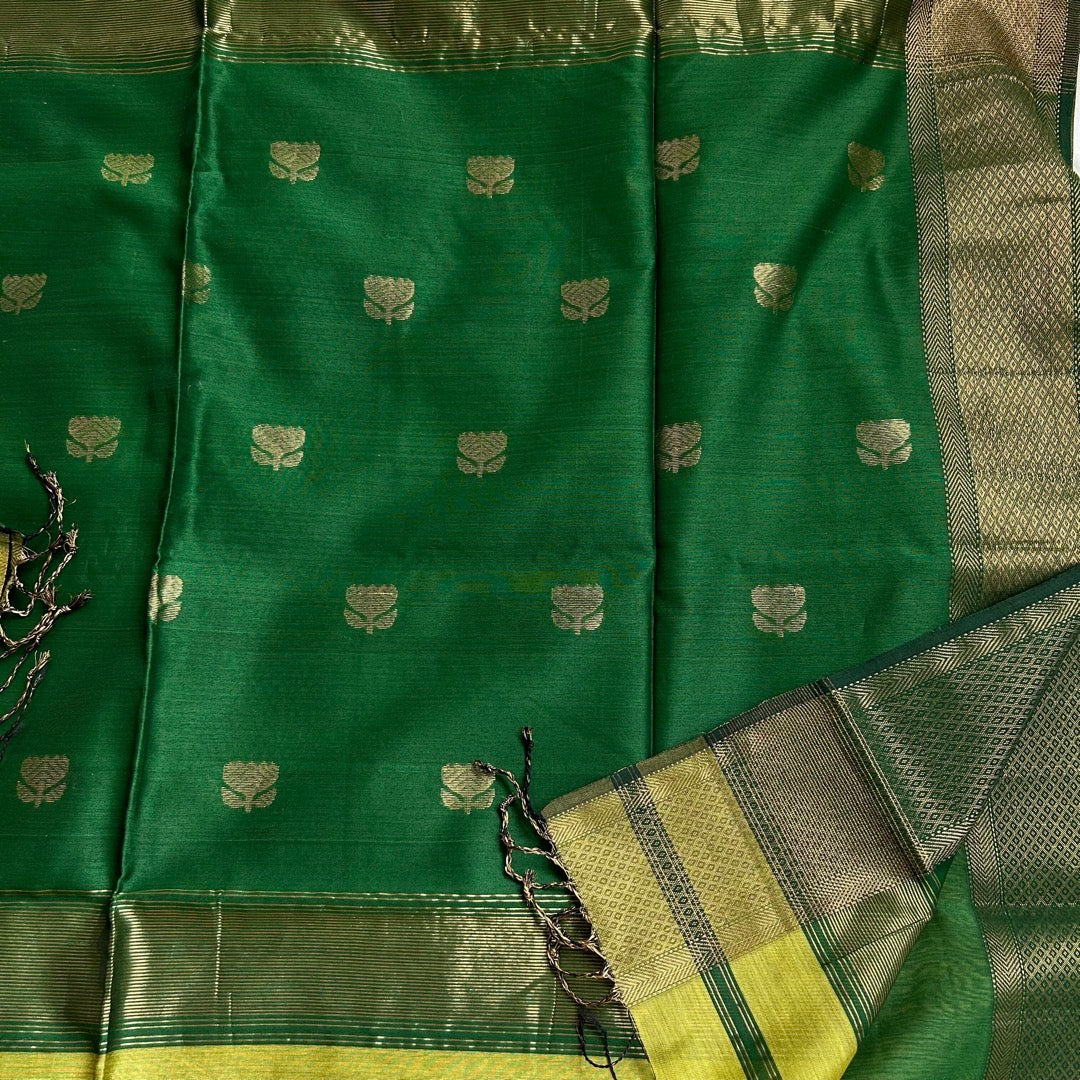 Madhuram Limegreen Saree