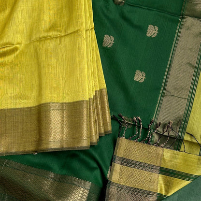 Madhuram Limegreen Saree