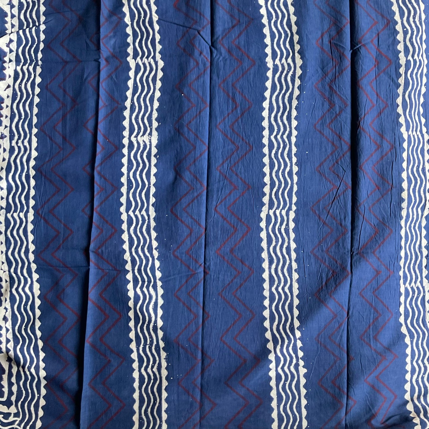 Mulmul Handprinted Blue Saree