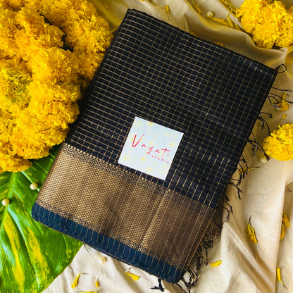 Madhuram Black Saree