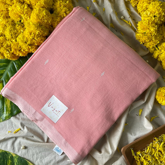 Cotton Mild Peach Saree