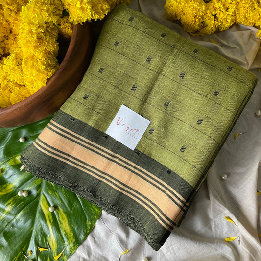 Cotton Tissue Green Saree