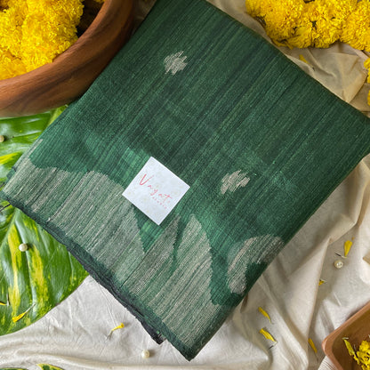 Matka Silk Green Saree