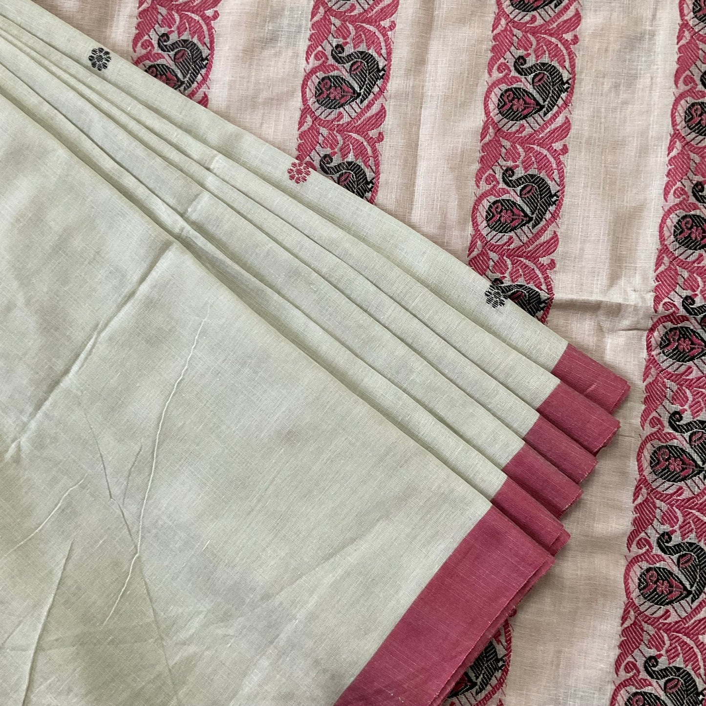 Cotton Pastel Green Saree