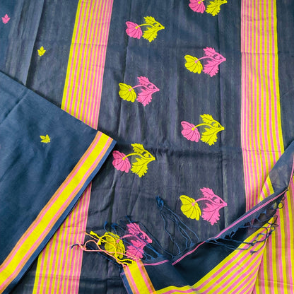 Cotton Dark Blue Saree