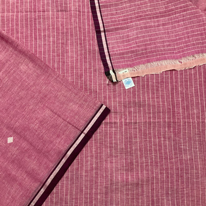 Cotton Pink Dugdugi Saree