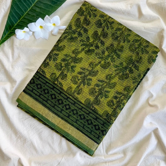 KotaDoria LeafGreen Saree