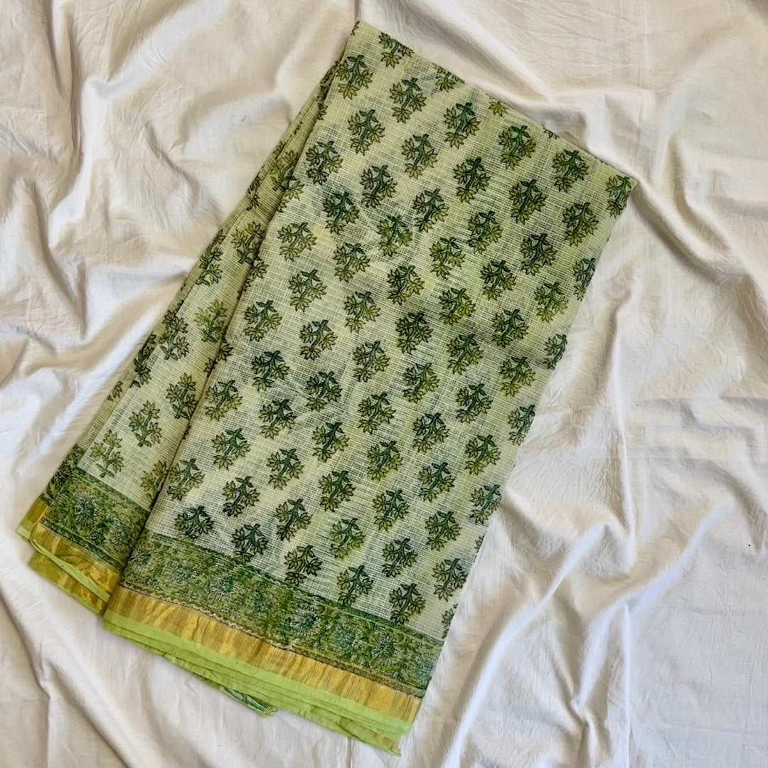 KotaDoria LightGreen Saree