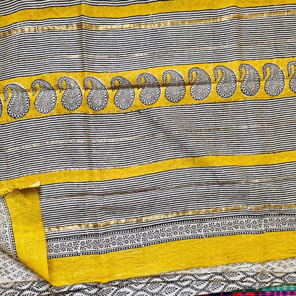 ChanderiSilk BeigeYellow Saree