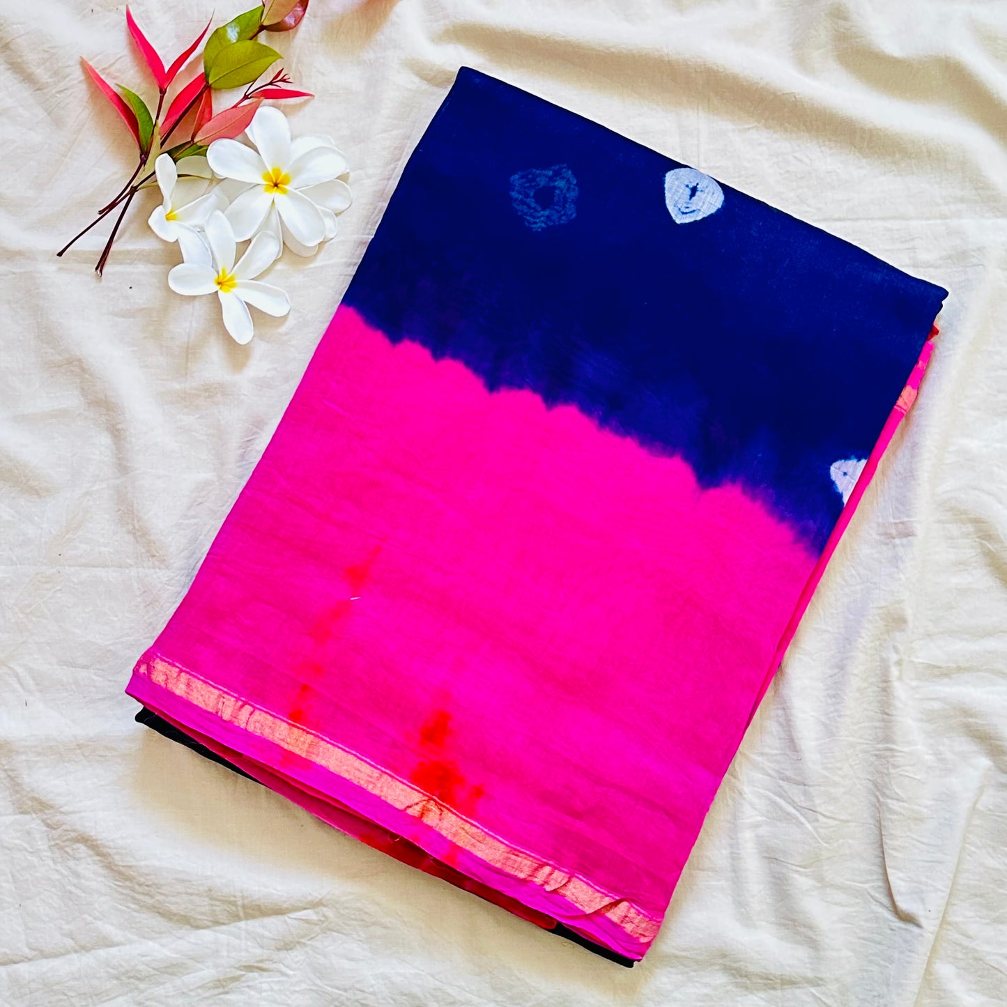 ChanderiSilk BluePink Saree