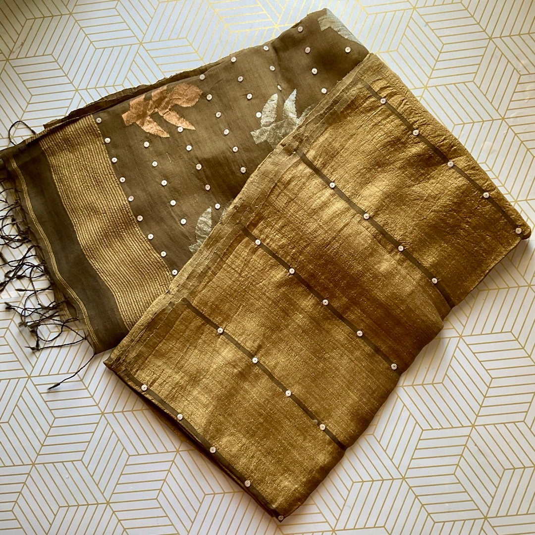 Matka OliveGeeen Saree