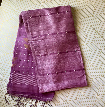 Matka Silk Lilac Saree