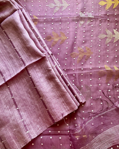 Matka Silk Lilac Saree