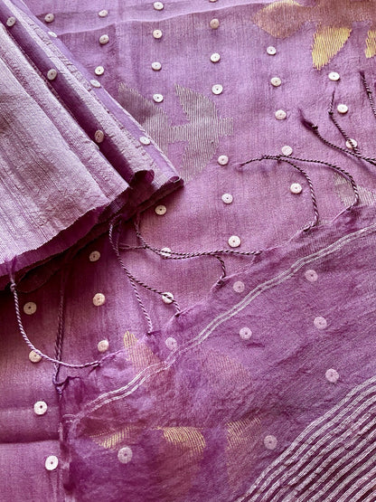 Matka Silk Lilac Saree