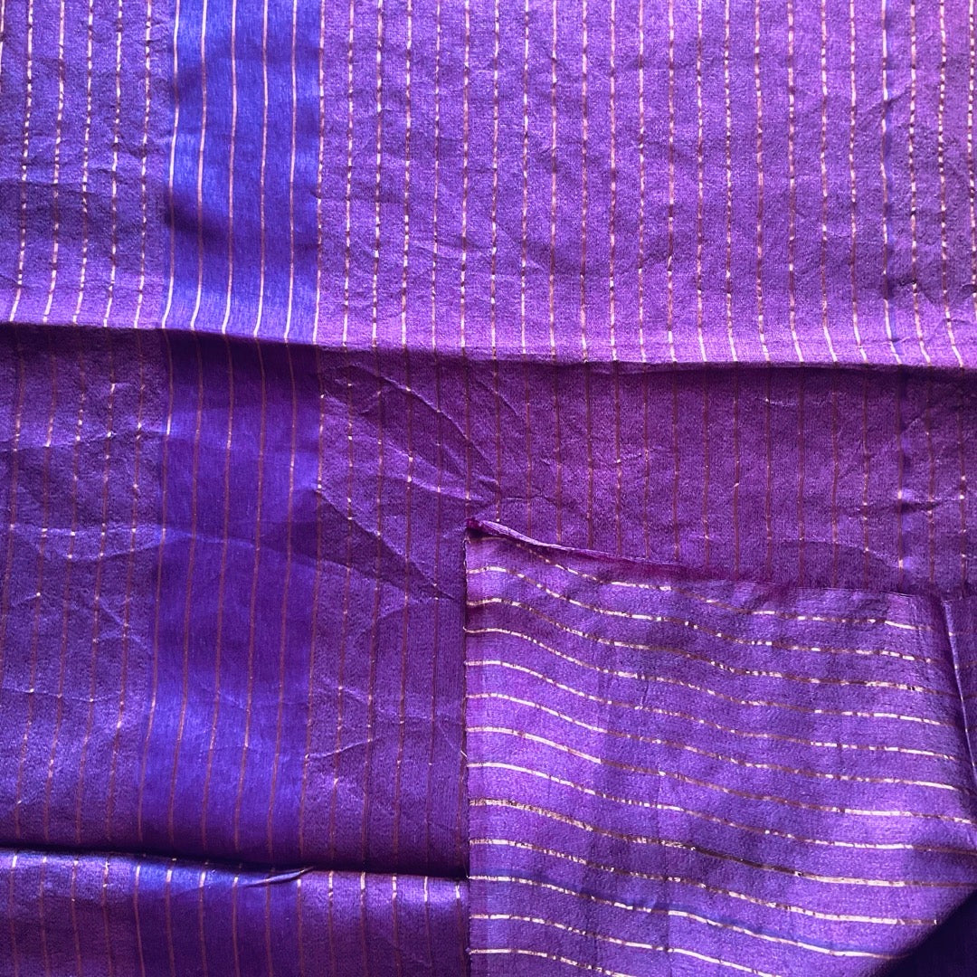 Linen Silk Violet Saree