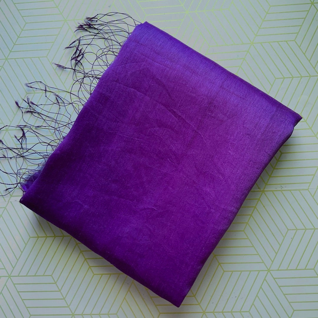 Linen Silk Violet Saree