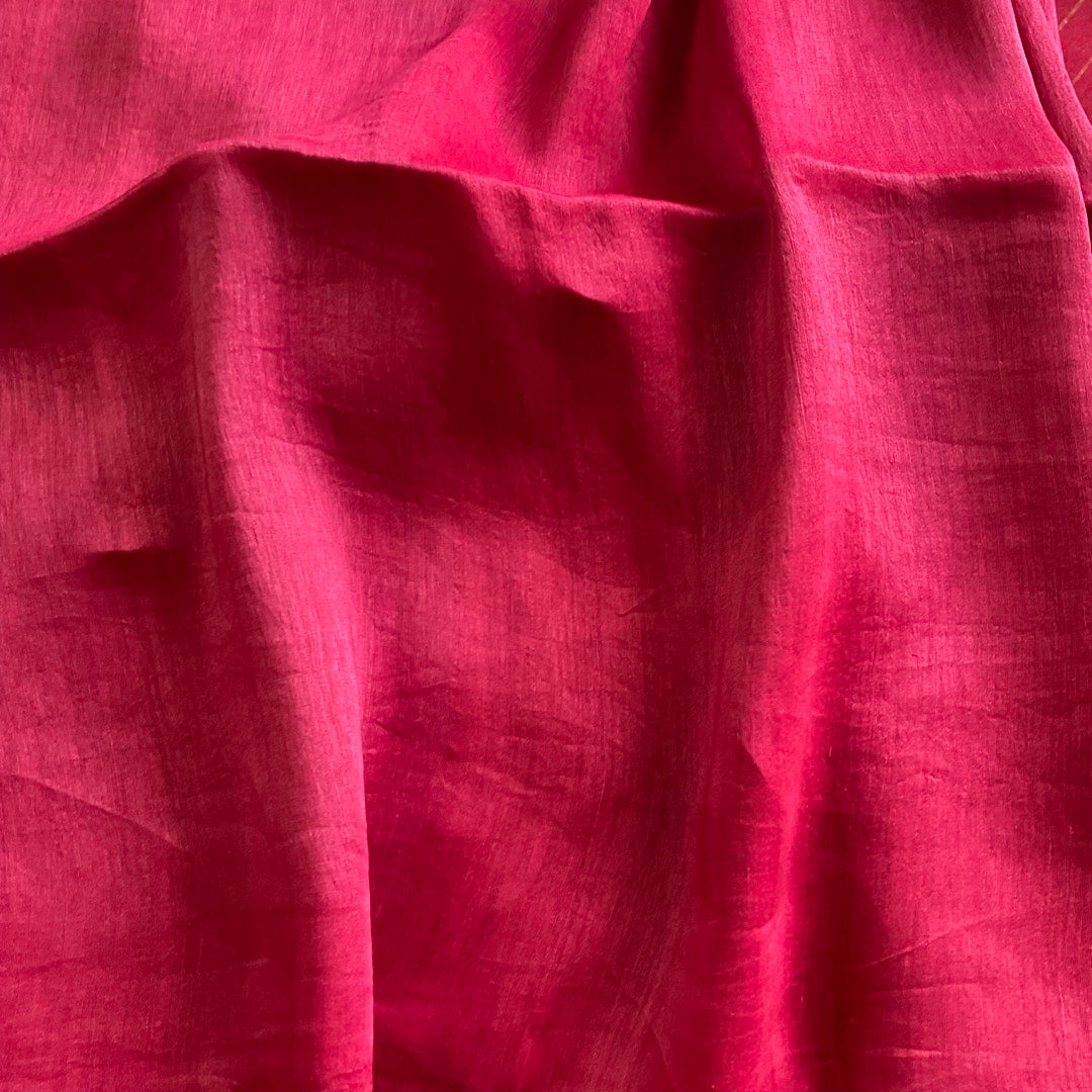 Linen Silk Magenta Saree