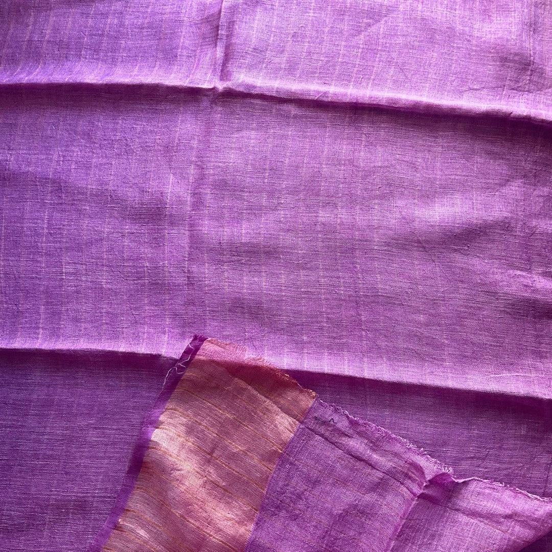 Linen Lilac Saree