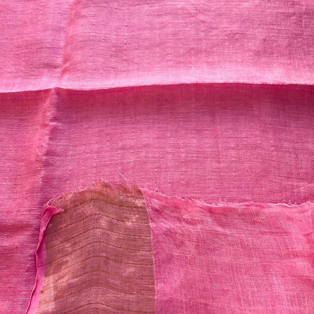 Linen Pink Saree