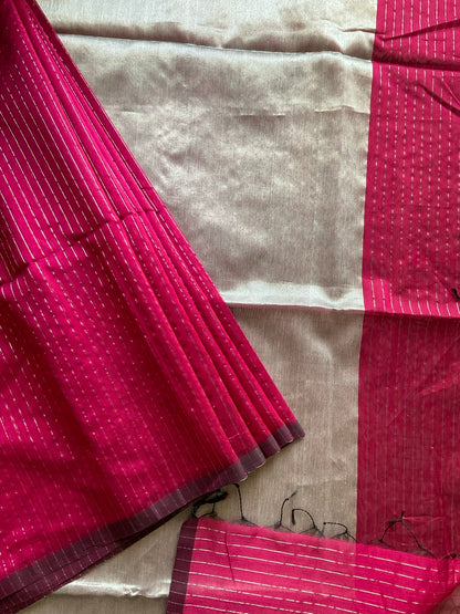 Madhuram Pink Saree