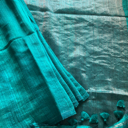 Matka Silk Green Saree