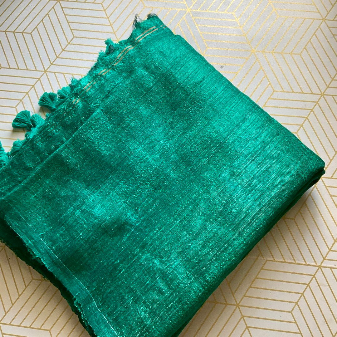 Matka Silk Green Saree